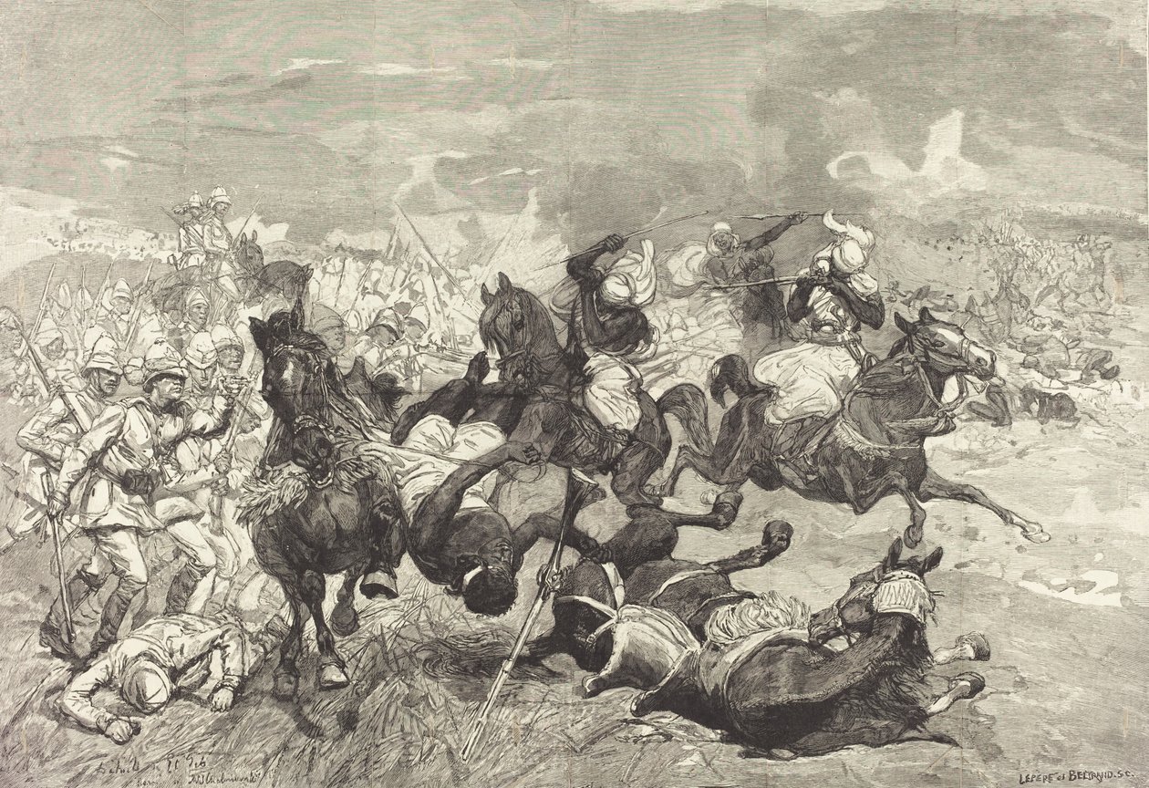 スーダン: エルテブの戦い、1883 年 1890 年。 作： オーギュスト・ルペール