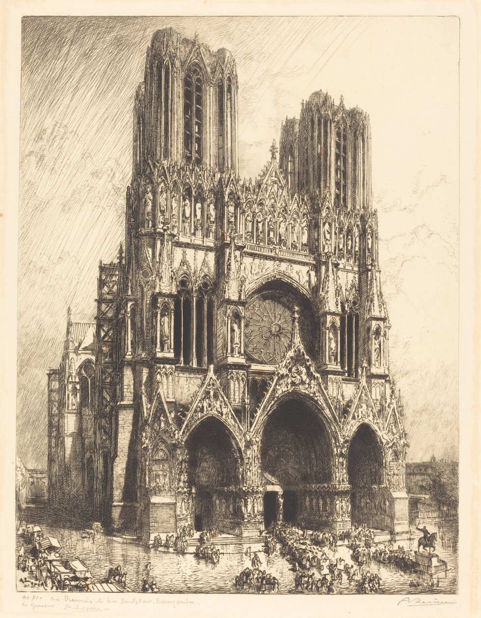 ランス大聖堂 (Cathedrale de Reims) 作： オーギュスト・ルペール