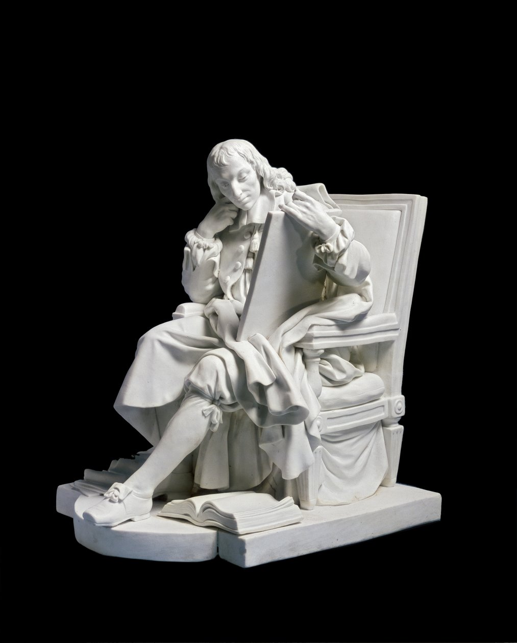 ブレーズ・パスカル、c。 1784（磁器（ハードペースト）、ビスケット） 作： オーガスティン・パジュー