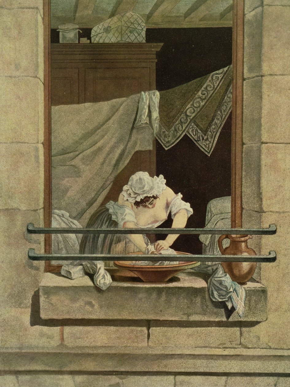 J.ローランジュリアン（c18th）とジャンバティストモレット（fl.1790-1820）によって刻まれた洗濯婦 作： オーギュスタン・ド・サン・トーバン