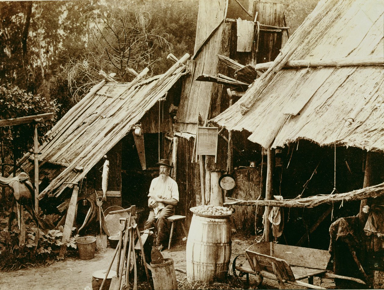 オーストラリアの探鉱者、1880年代頃（セピア写真） 作： オーストラリアの学校