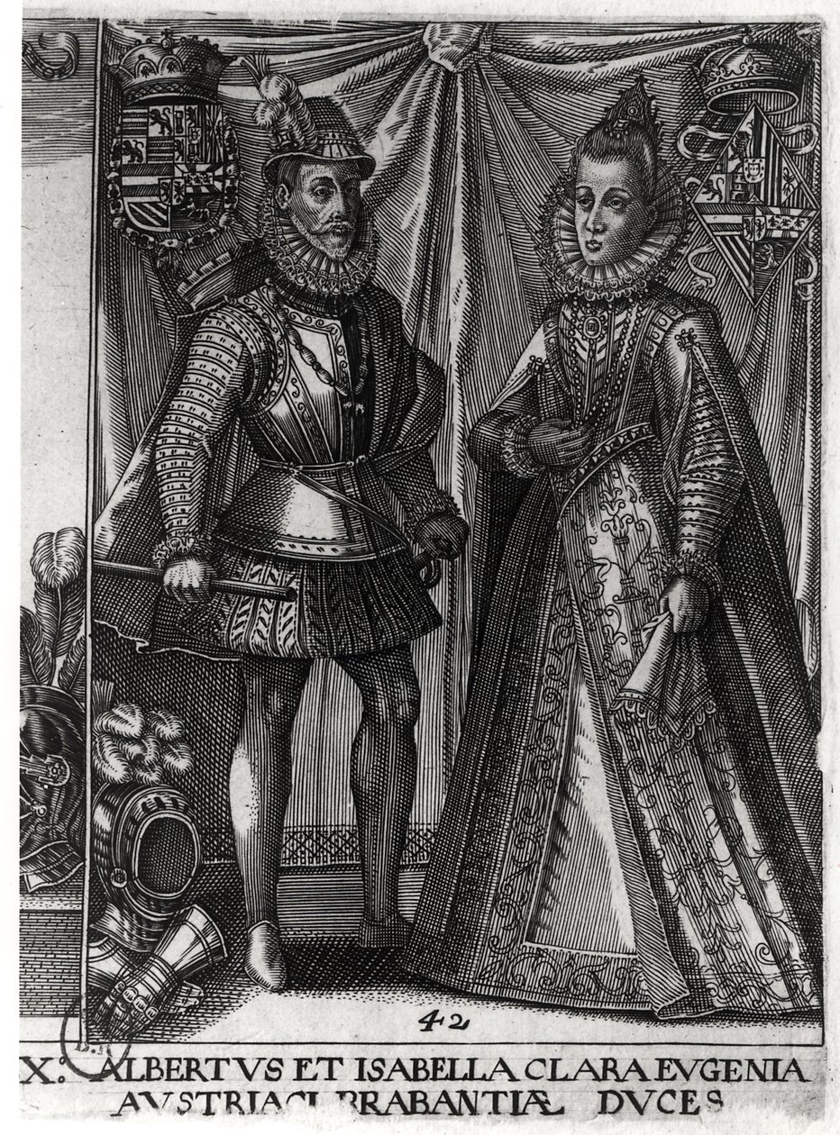 オーストリア大公（1559-1621）とその妻イザベラクララユージニア（1566-1633）オーストリア大公、1613年のアルバートの肖像 作： オーストリア学派