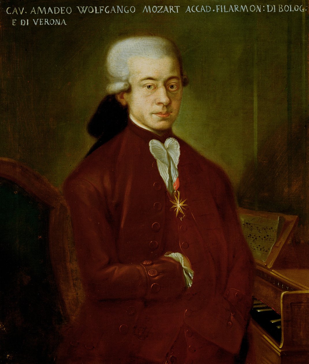 1770年以降のヴォルフガングアマデウスモーツァルト（1756-91年）の肖像 作： オーストリア学派