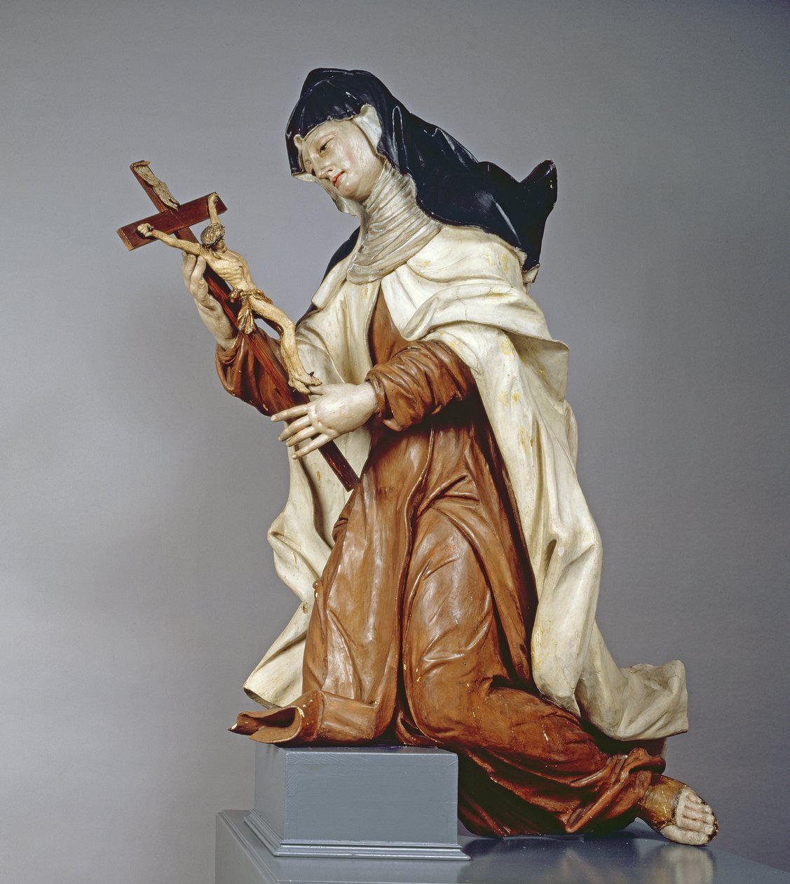 アビラの聖テレサ（1515-82）c.1760-65（polychrome＆lindenwood） 作： オーストリア学派