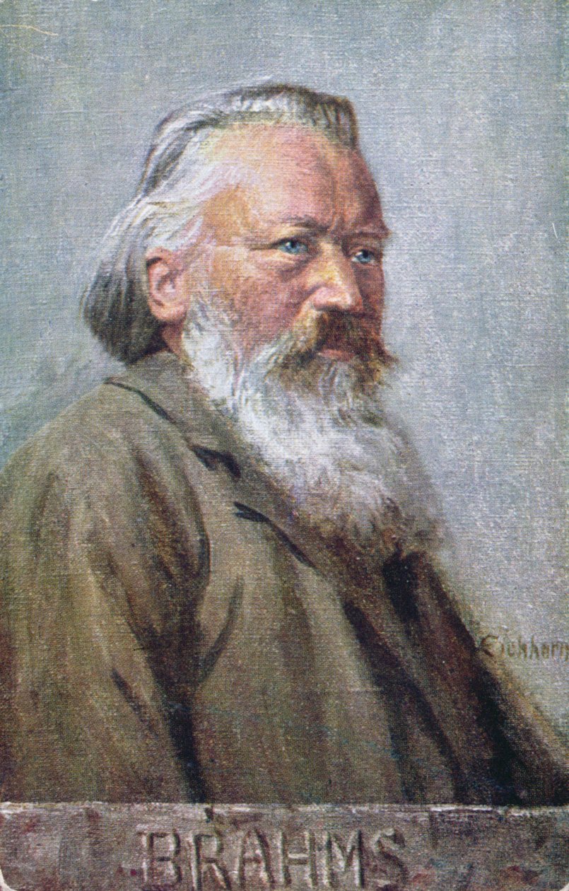 ヨハネスブラームスc.1910を描いたポストカード 作： オーストリア学派
