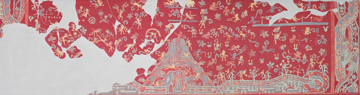 雨神の天国、トラロカンのフレスコ画（壁画） 作： アステカ