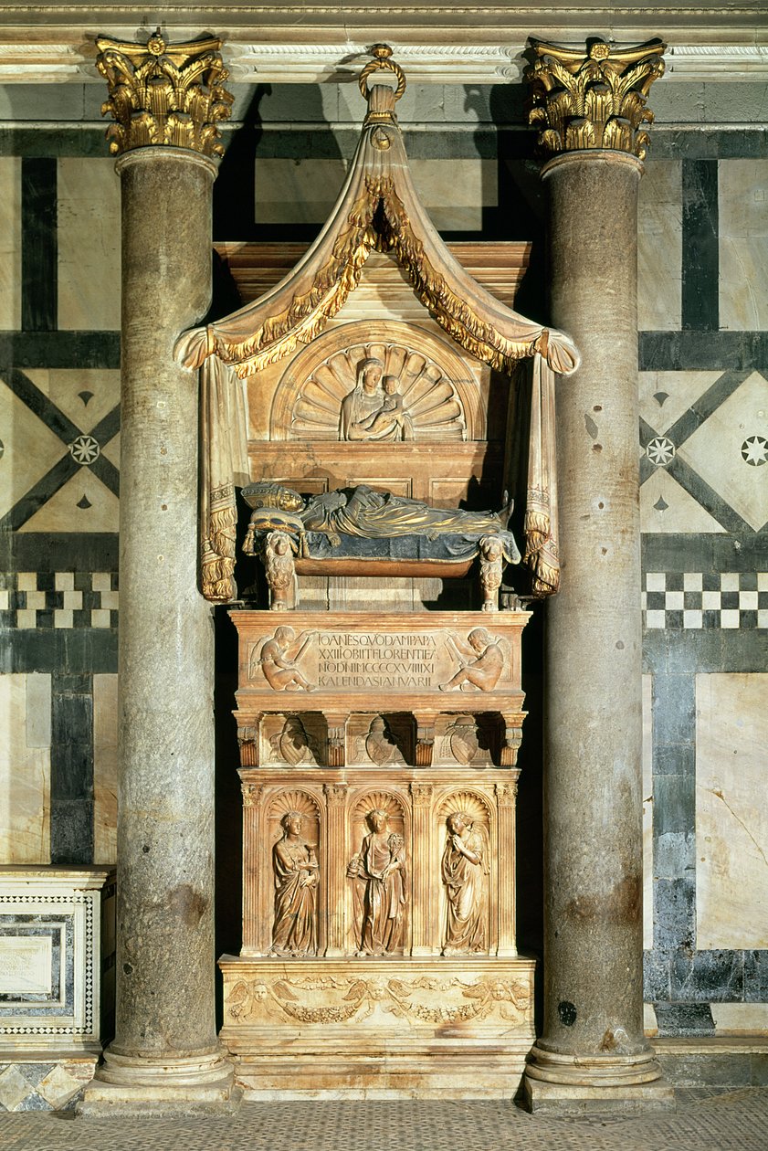 教皇ヨハネ二十三世の墓の眺め（c.1370-1419） 作： ドナテロ