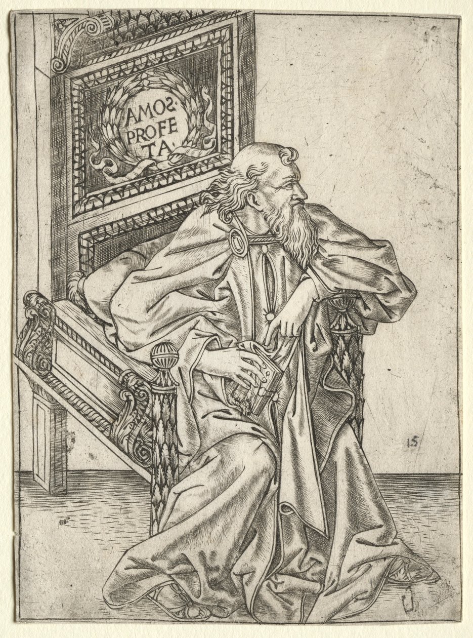 預言者：アモス、c。 1470-1475。 作： バッチョ バルディーニ