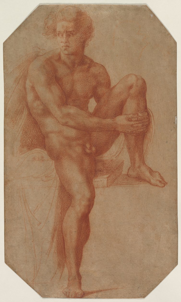 座っている男性ヌード、c。 1516-1520。 作： バッチオ・バンディネッリ