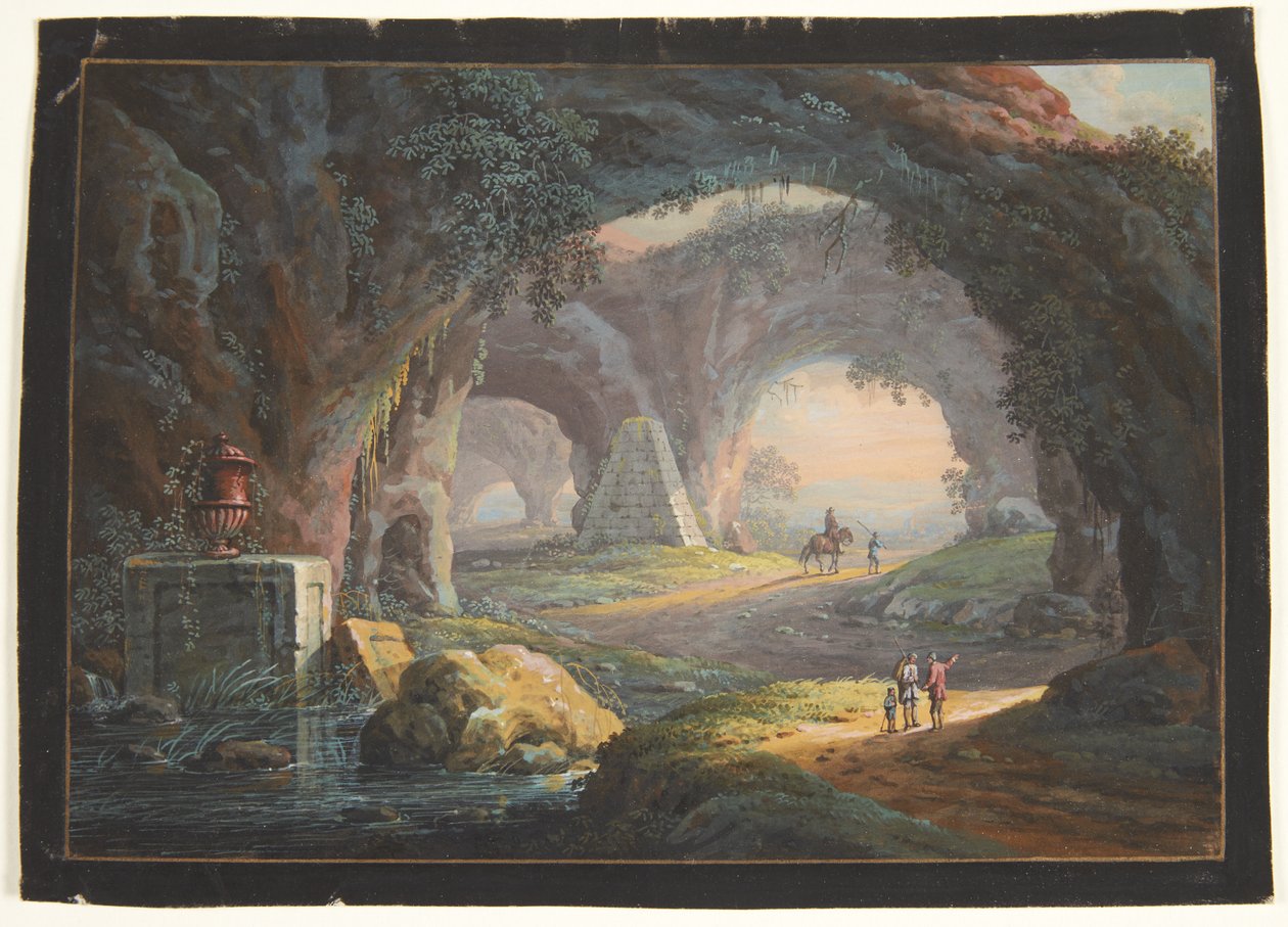 古代遺跡と人物が織りなす幻想的な風景 作： バーバラ・ディーツシュ