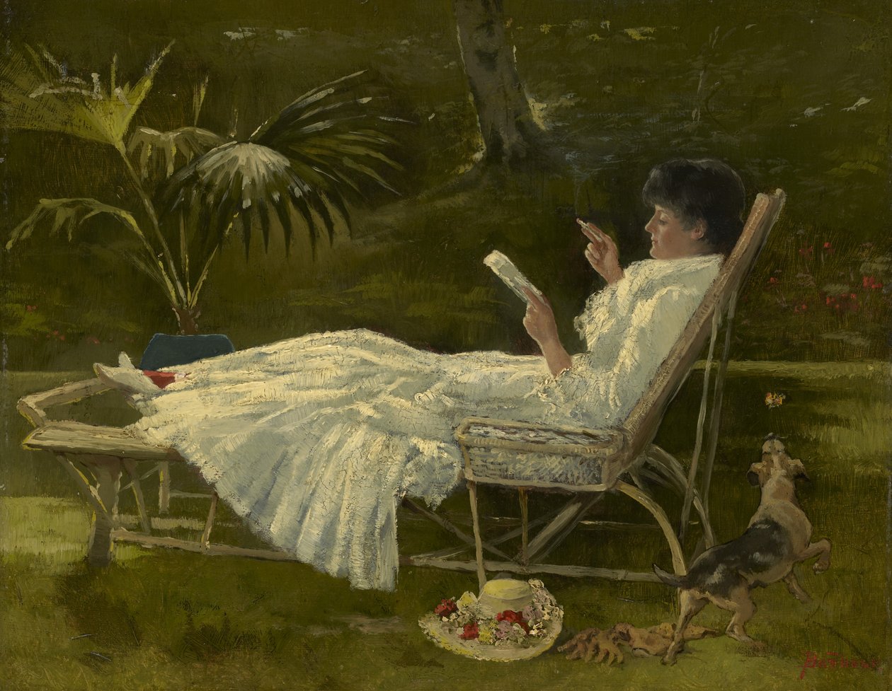 女性の読書、1910年頃 作： バーバー