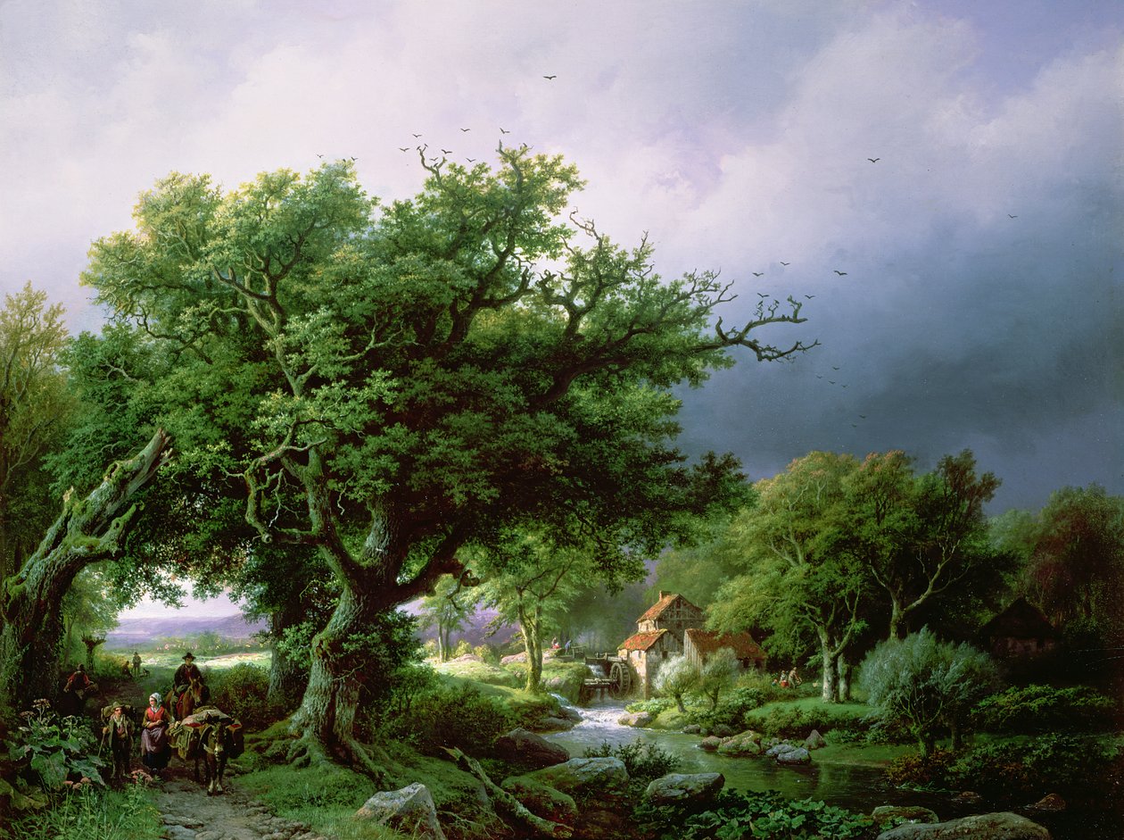 ミルのある風景 作： バーエンド・コルネリス・コエコエク