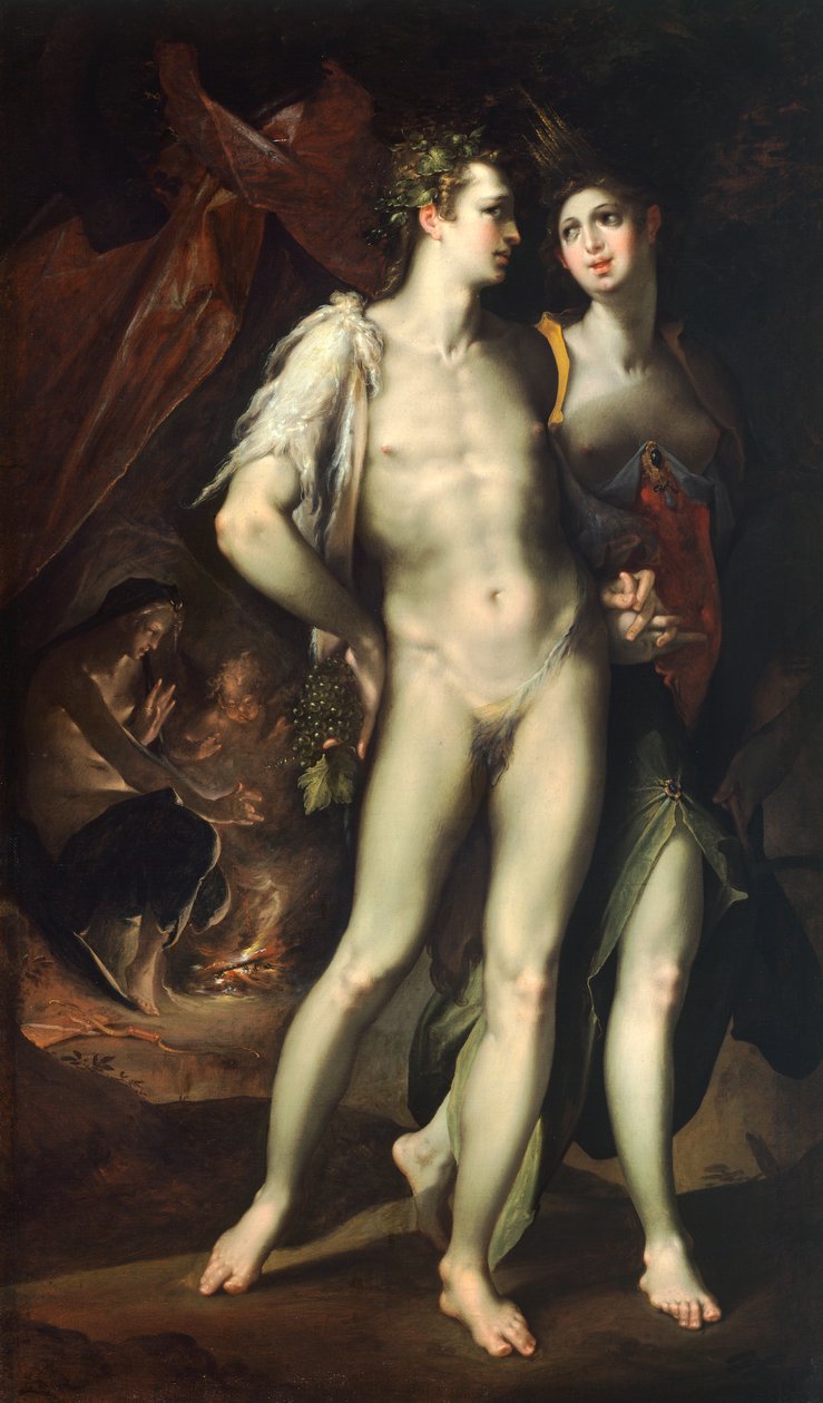 Bartholomaeus Spranger（1546-1611）によるBacchus and Ceres。 作： バルトロメウス・スプランガー