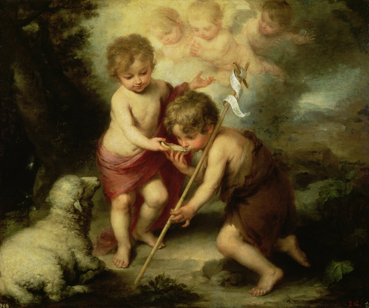 シェルを持つ少年たち、1670年頃 作： バルトロメエステバンムリーリョ