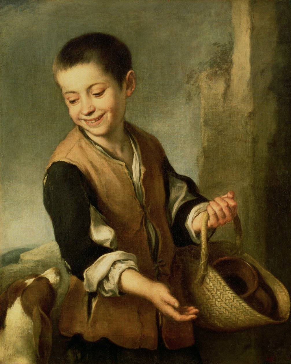 犬を連れた少年、1650年頃 作： バルトロメエステバンムリーリョ