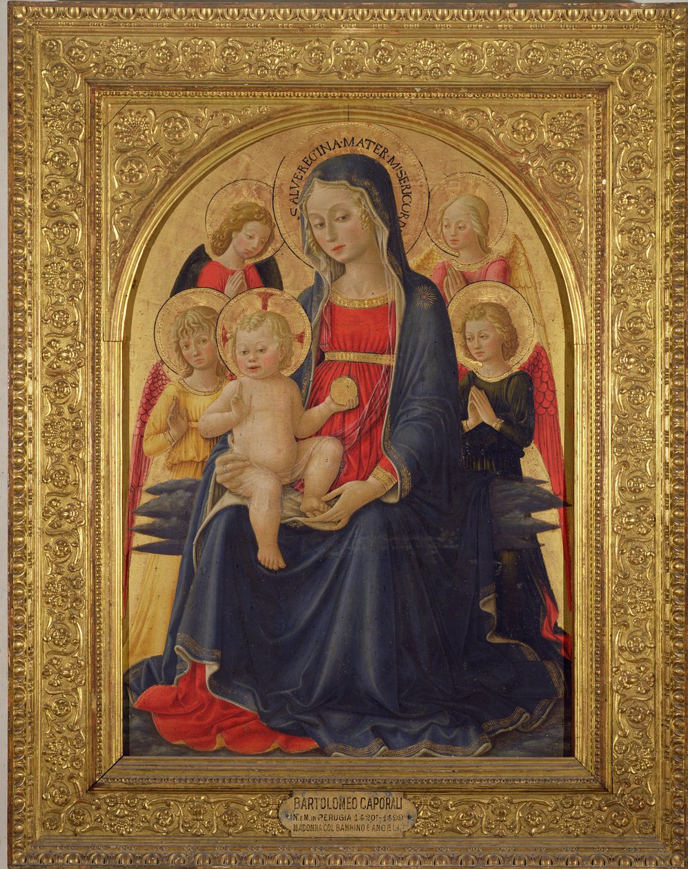 マドンナと天使の子、1467年頃 作： バルトロメオ・カポラリ