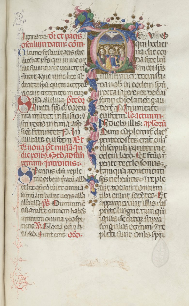 Missale：Fol。 214：ペンテコステ、1469年。 作： バルトロメオ・カポラリ
