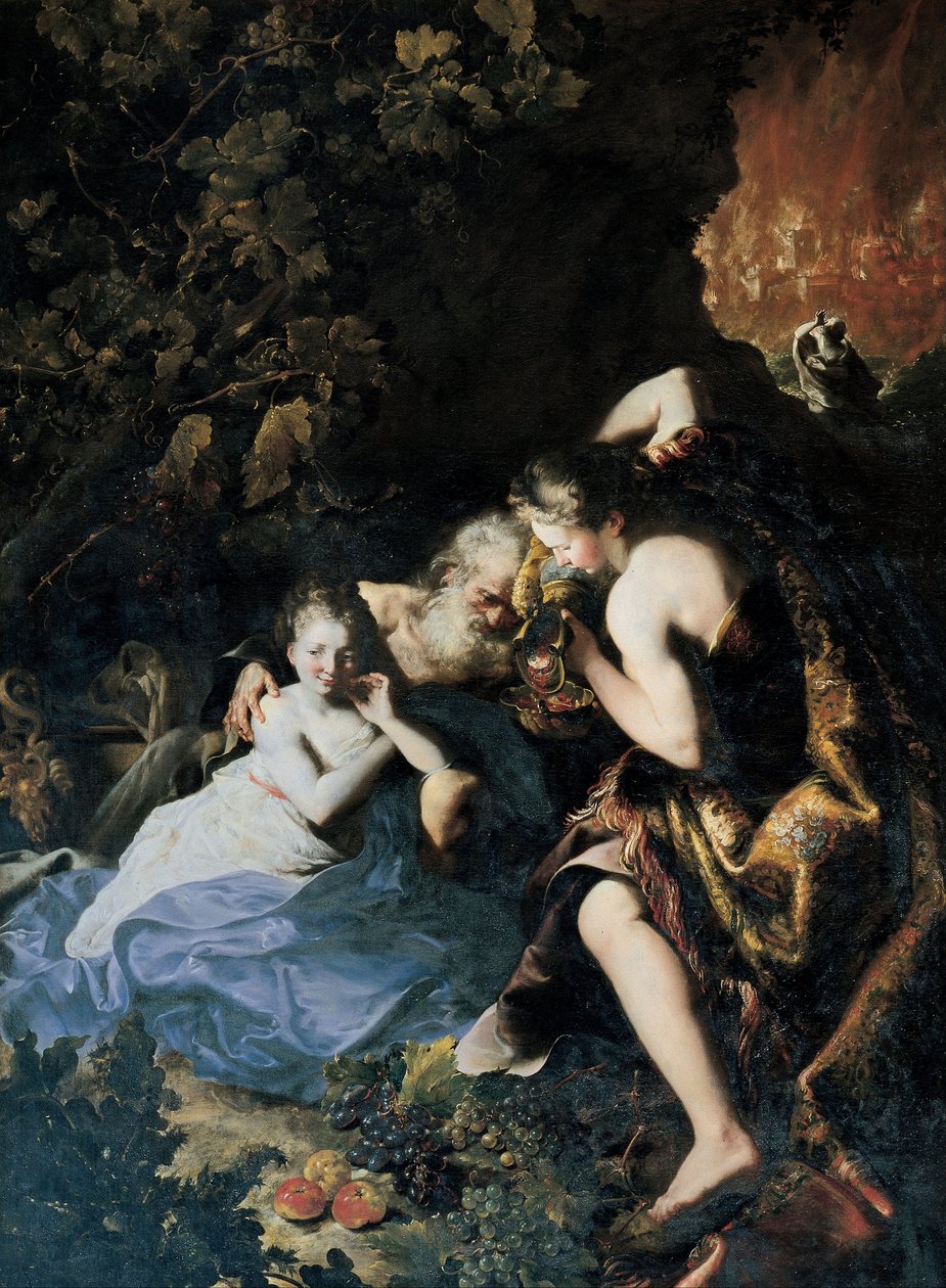 ロットと彼の娘、1695-1696 作： バルトロメオ・ギドボノ