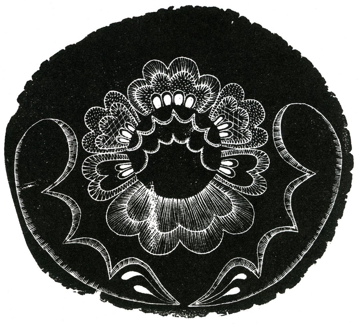 スカンジナビア民俗刺繍2013（紙に木彫り） 作： ベラ・ラーソン