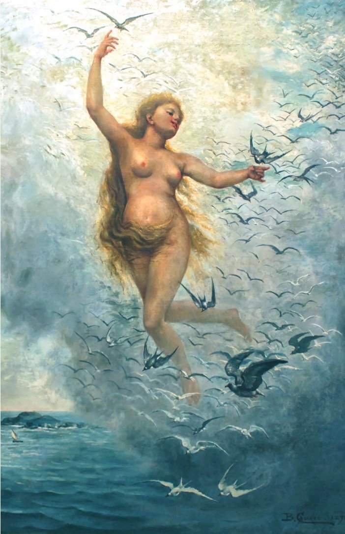 MaynPortugueseの群れ：Maion Flight 作： ベネディト・カリスト
