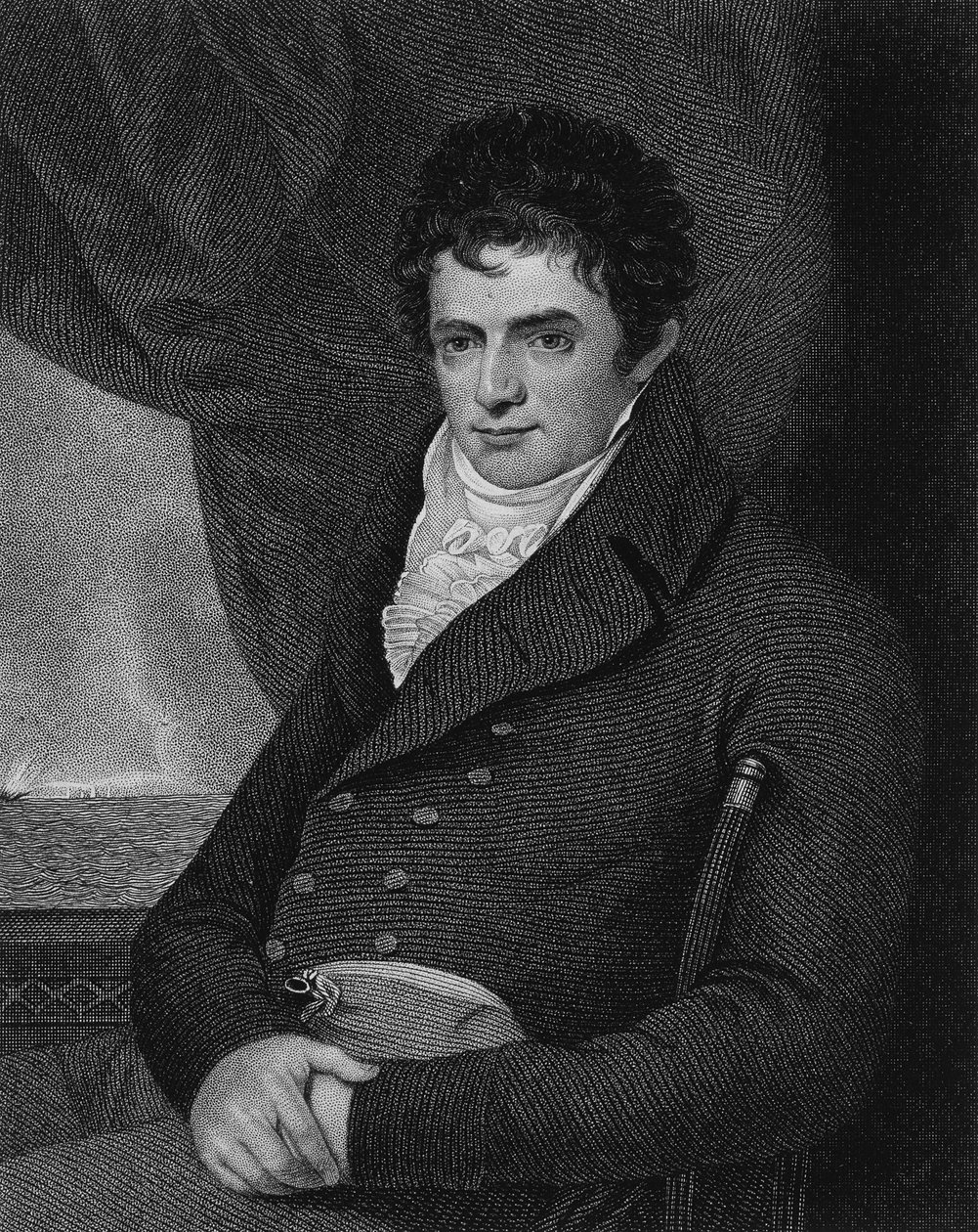 ロバートフルトン（1765-1815）、ジョージパーカーの彫刻（fl.1834-d.1868） 作： ベンジャミンウェスト