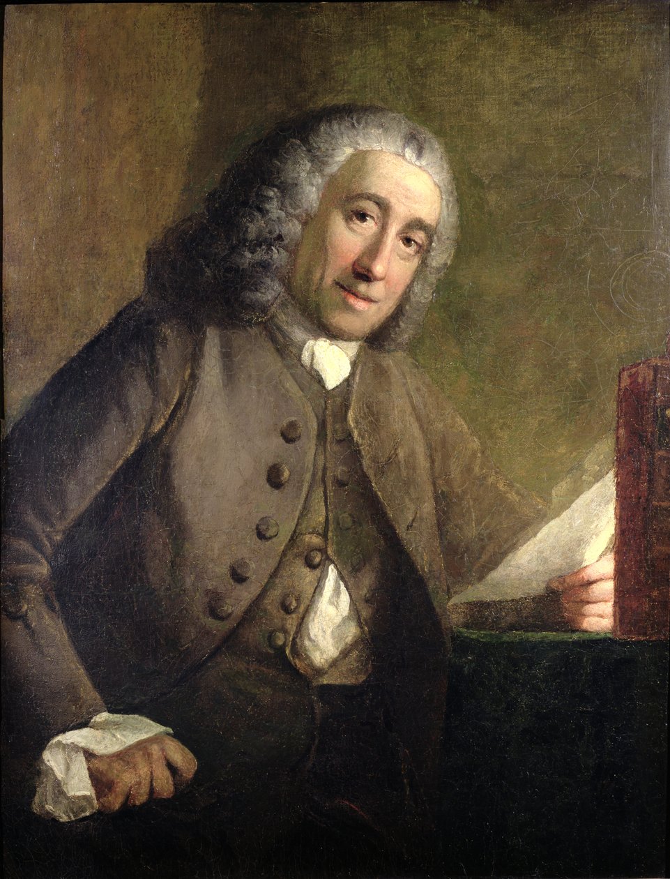 フランシス・フォキエの肖像（c.1704-68）アメリカ植民地におけるバージニア州副知事、c.1757 作： ベンジャミン・ウィルソン
