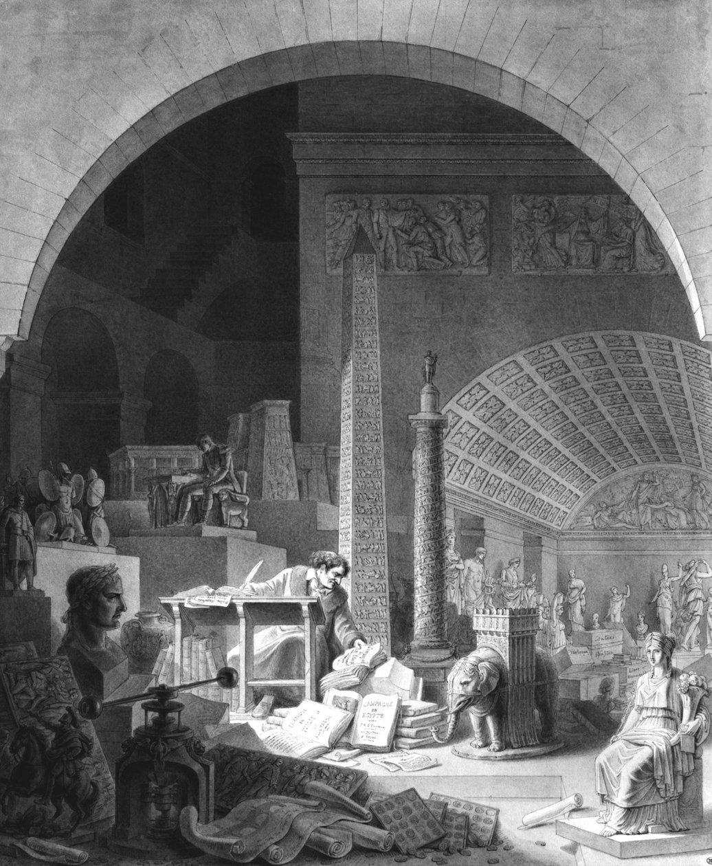 ルーブルコレクションの目録となるドミニクヴィヴァントデノン（1747-1825） 作： ベンジャミン・ジックス