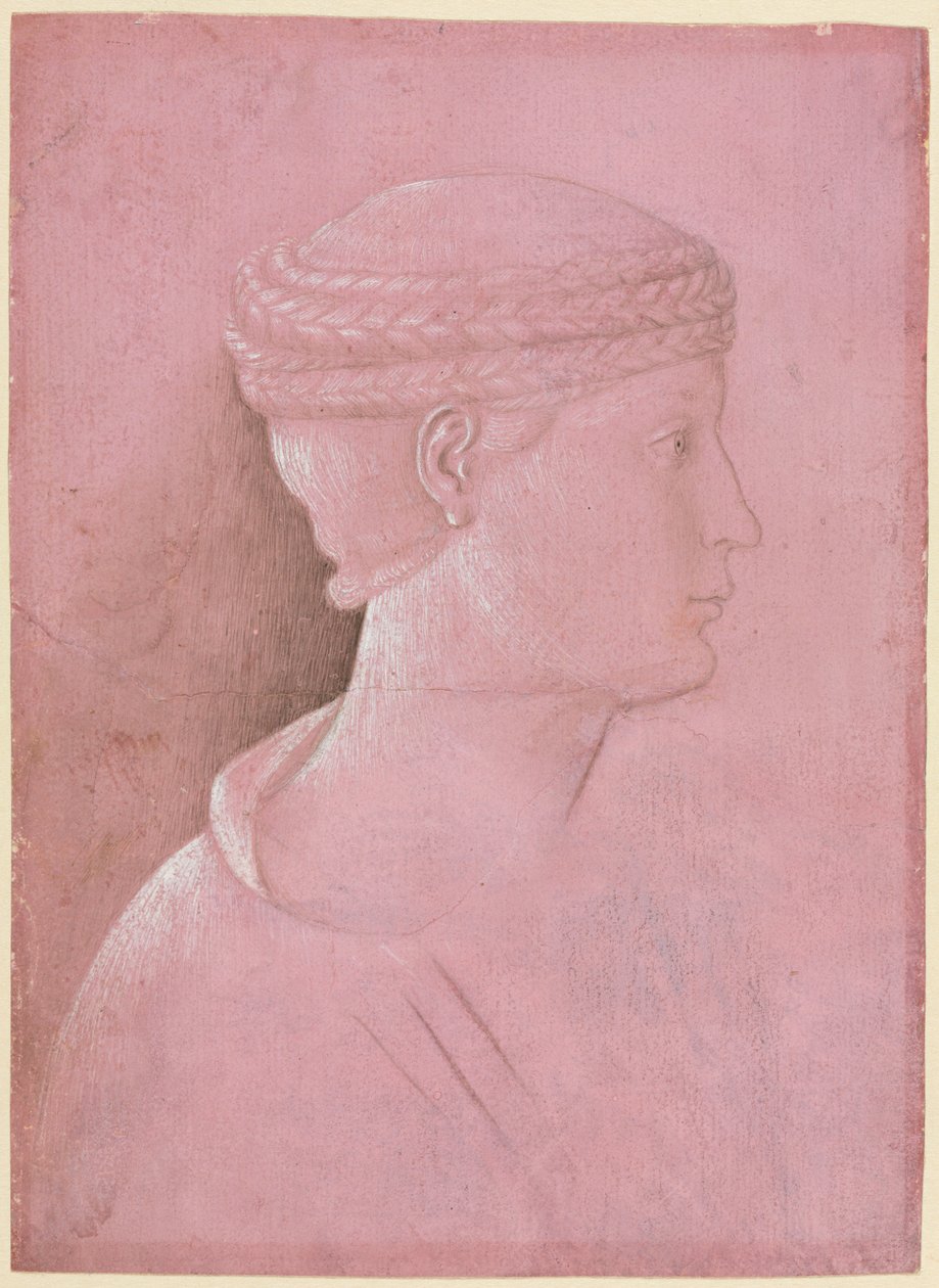 女性の胸像 recto, c. 1458. 作： ベノゾ・ゴッツォーリ
