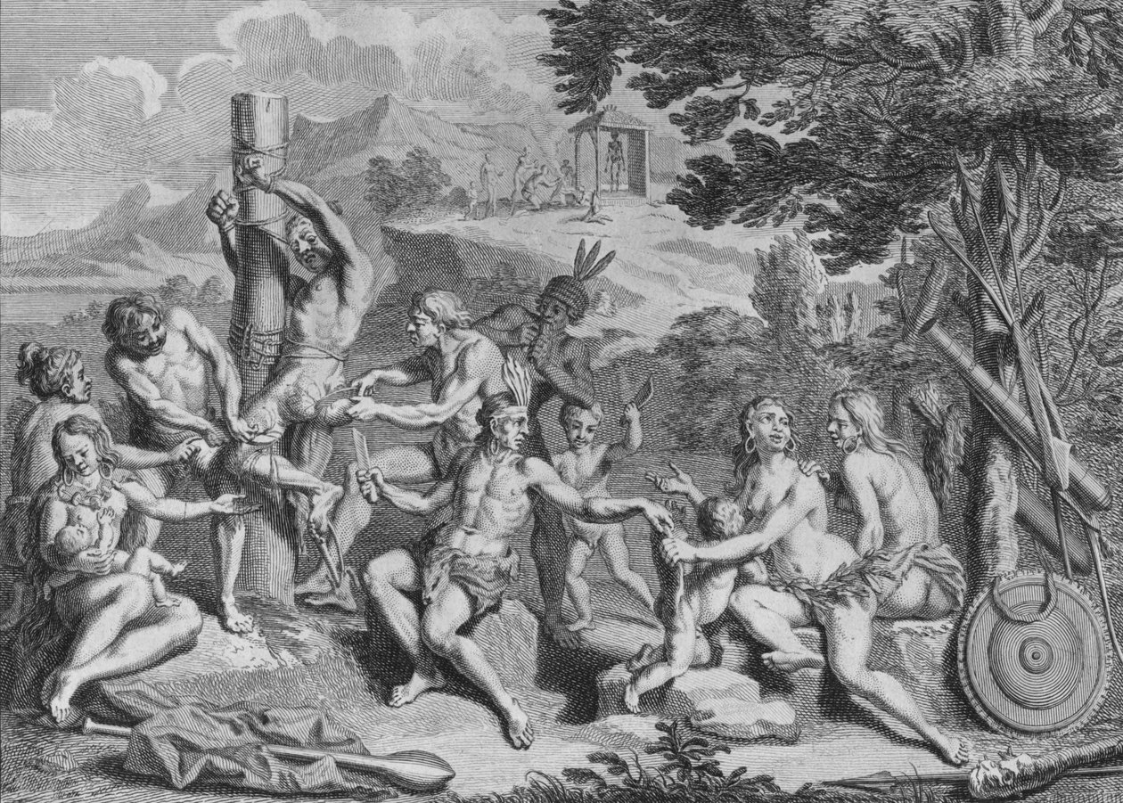 1723年、Antisによって犠牲になった捕虜。 作： バーナード・ピカール