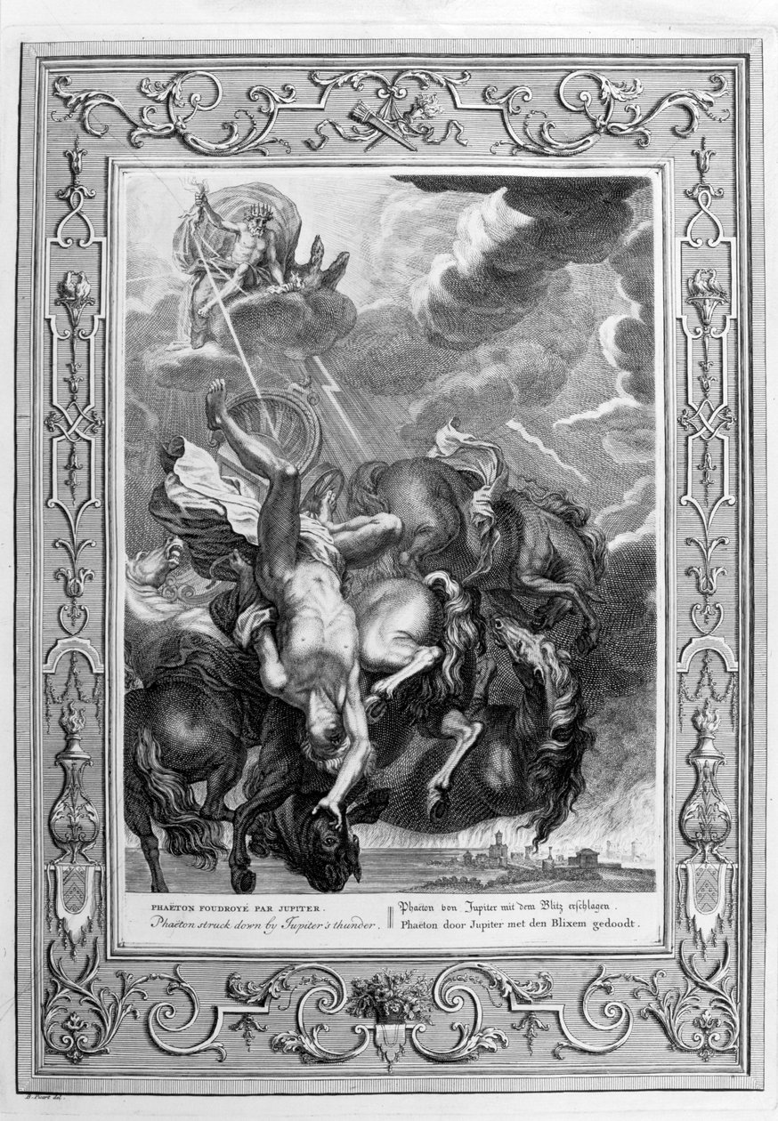 フェートンは1733年に木星のサンダーボルトに襲撃されました 作： バーナード・ピカール