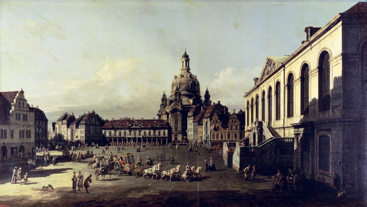 ドレスデンのノイアーマルクトプラッツ、1747 作： ベルナルド・ベロット（カナレット）