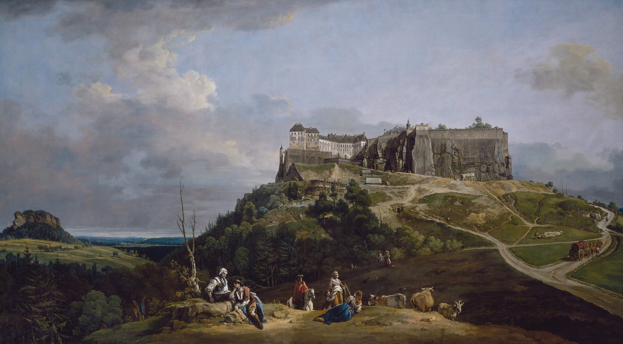 ケーニヒシュタインの要塞、1756-1758。 作： ベルナルド・ベロット（カナレット）