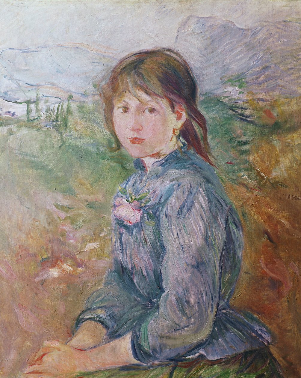 ニースの少女、1888-89年 作： ベルト・モリゾ