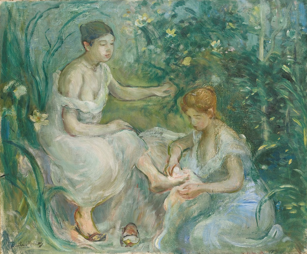 浴;ベイン、1894 作： ベルト・モリゾ