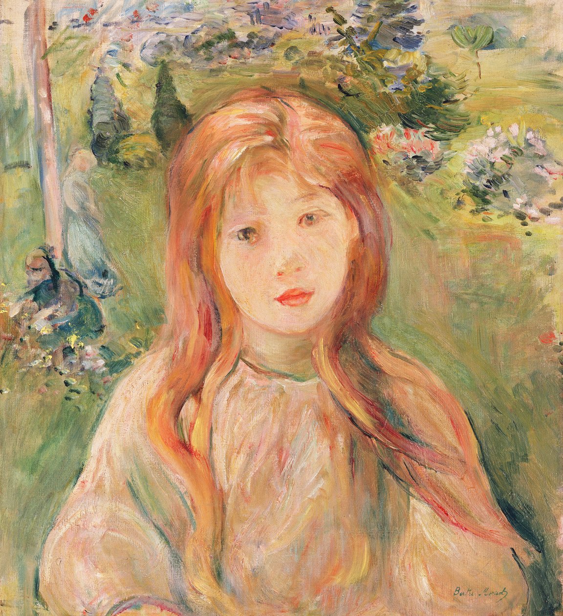 メニルの少女、1892 作： ベルト・モリゾ