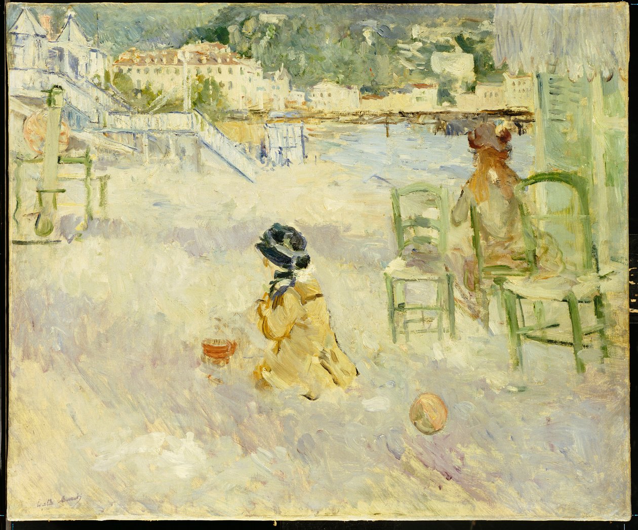 ニースのビーチ、1882 作： ベルト・モリゾ