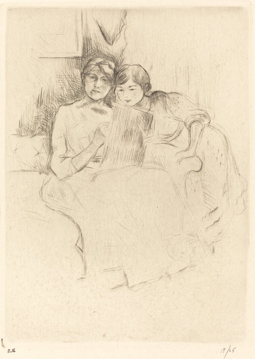 描画レッスン、18881890。 作： ベルト・モリゾ