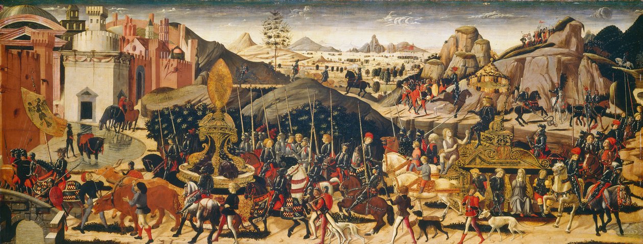 カミルスの勝利、c.14701475（パネル上のテンペラ） 作： ビアジオとワークショップダントーニオ