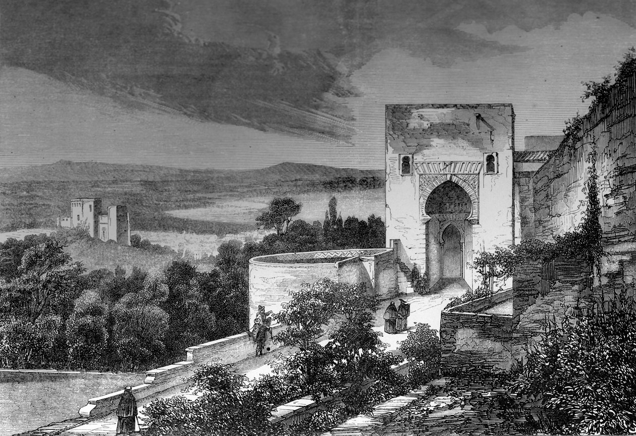 メスキータ、コルドバ、スペイン、1849年。 作： ビソンとコタード