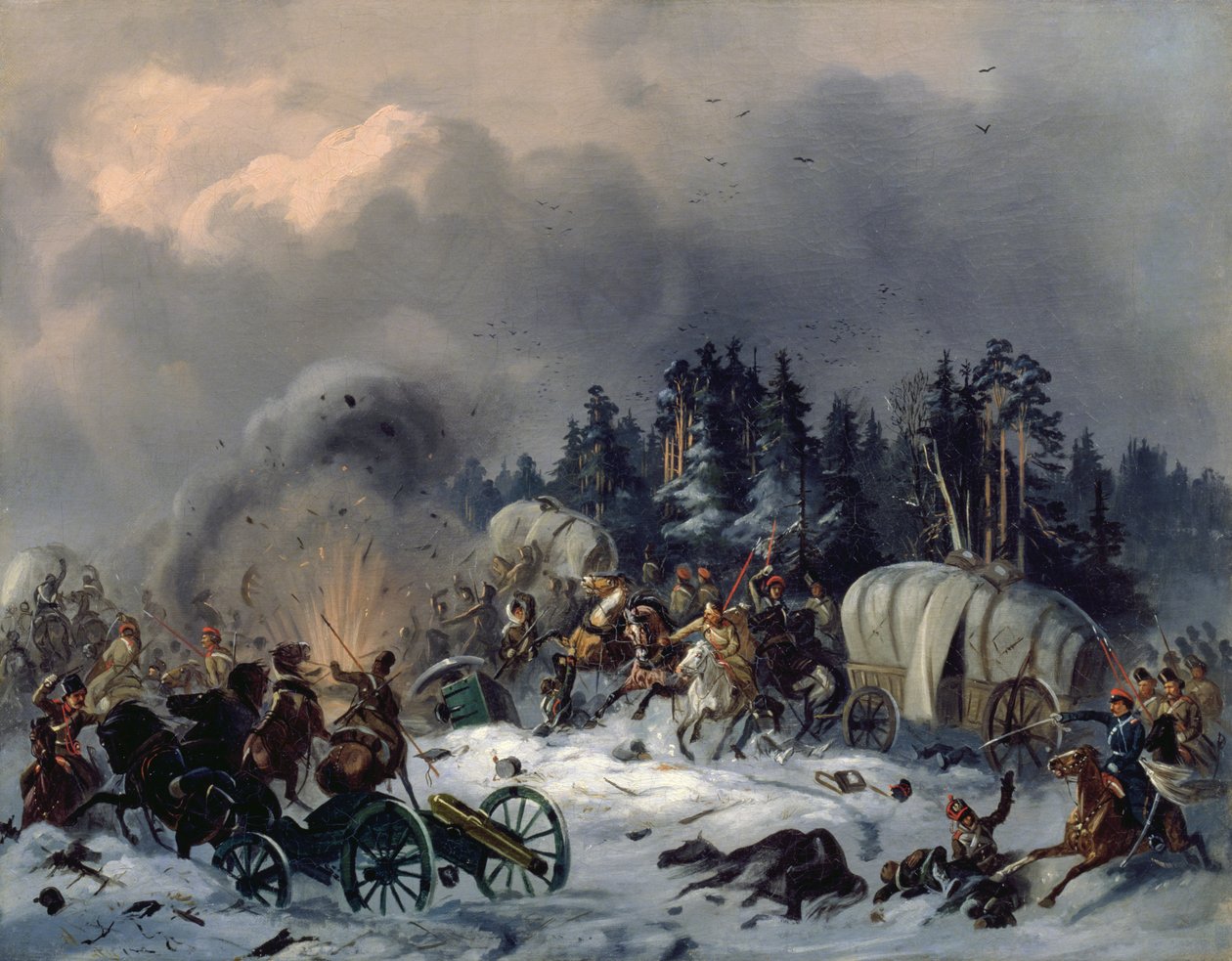 1812年のロシアとフランスの戦争の様子 作： ボグダン・ウィレワルデ