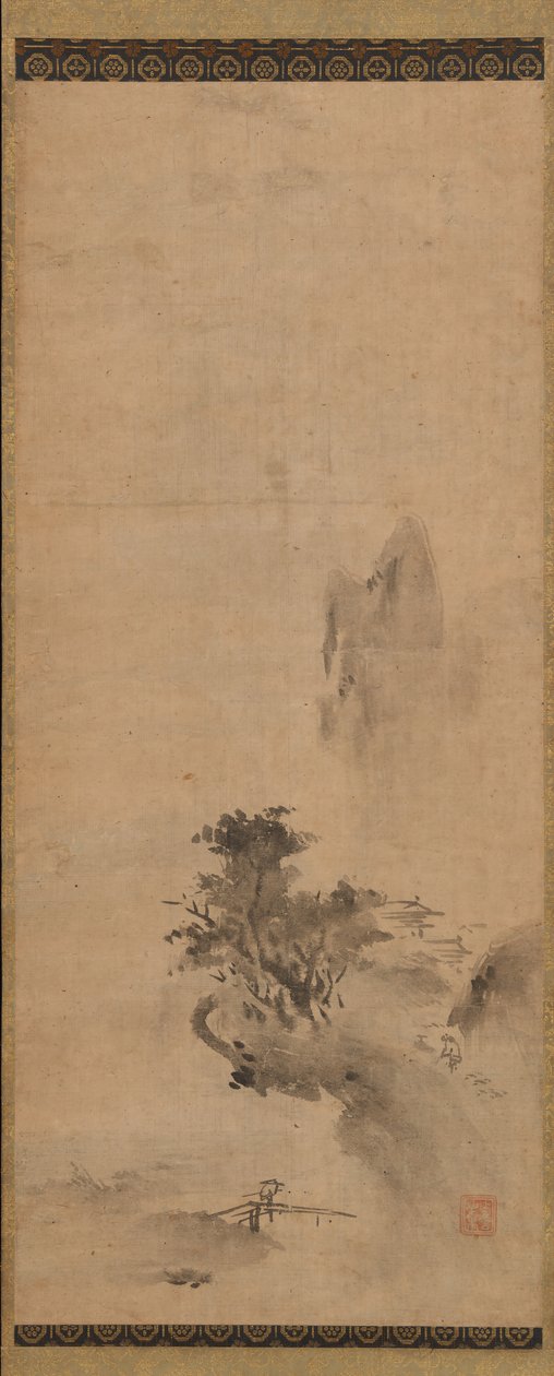 はねたインクの風景、16 世紀初頭。 作： ぼくしょ修書