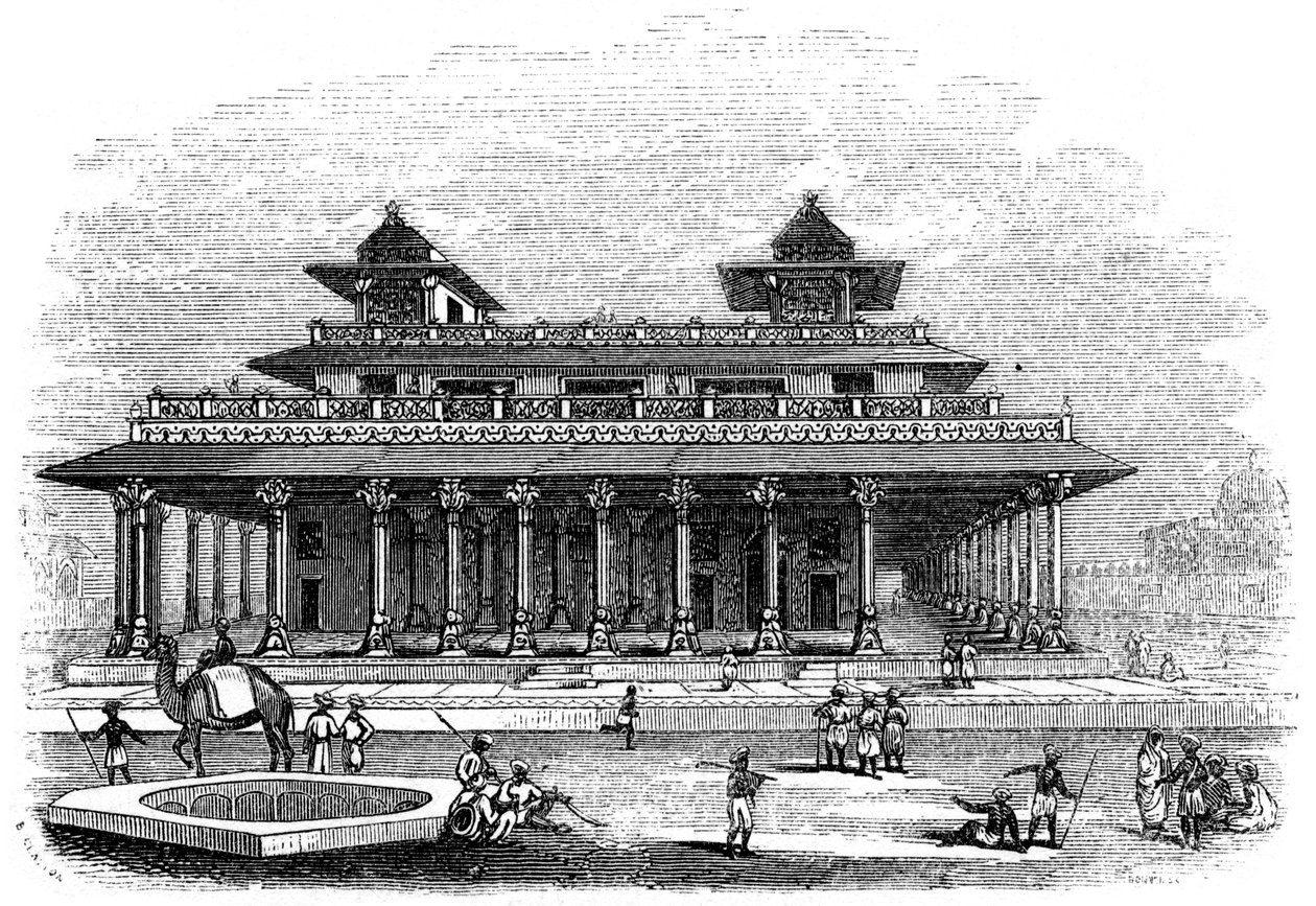 1847年、インドのアラハバード宮殿 作： ボン