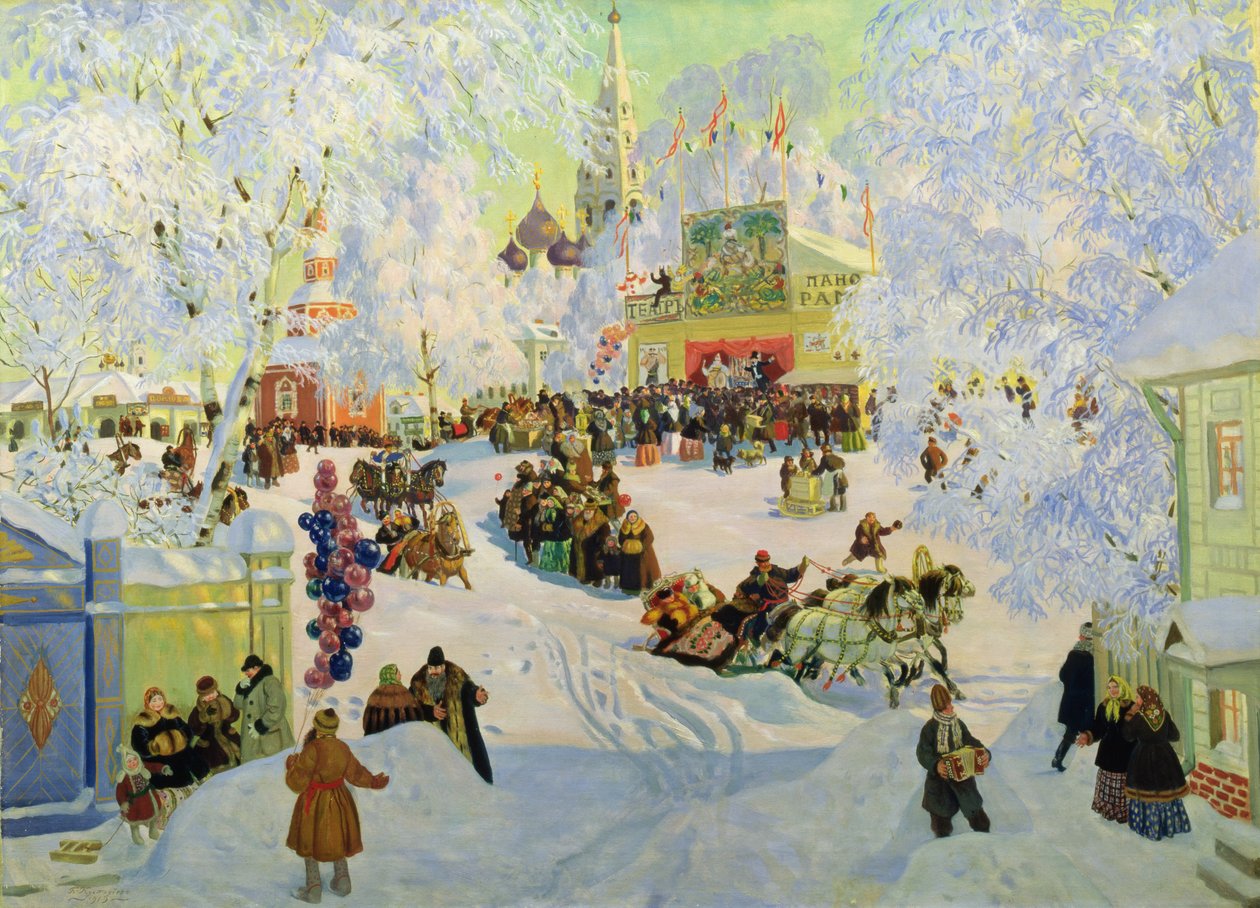 Shrove-Tide、1919 作： ボリス・ミハイロヴィチ・クストーディエフ