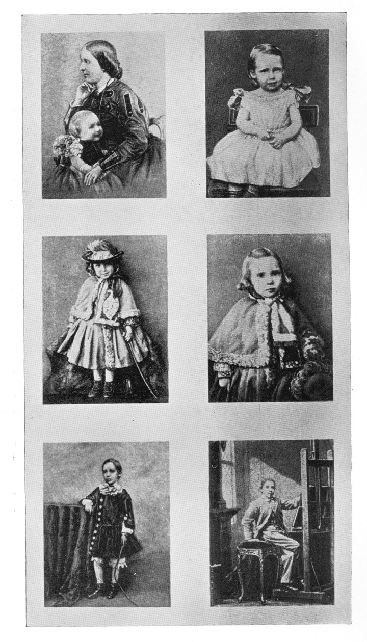 ロバート・ルイス・スティーブンソンの少年時代と母親との一連の写真 作： イギリスの写真家