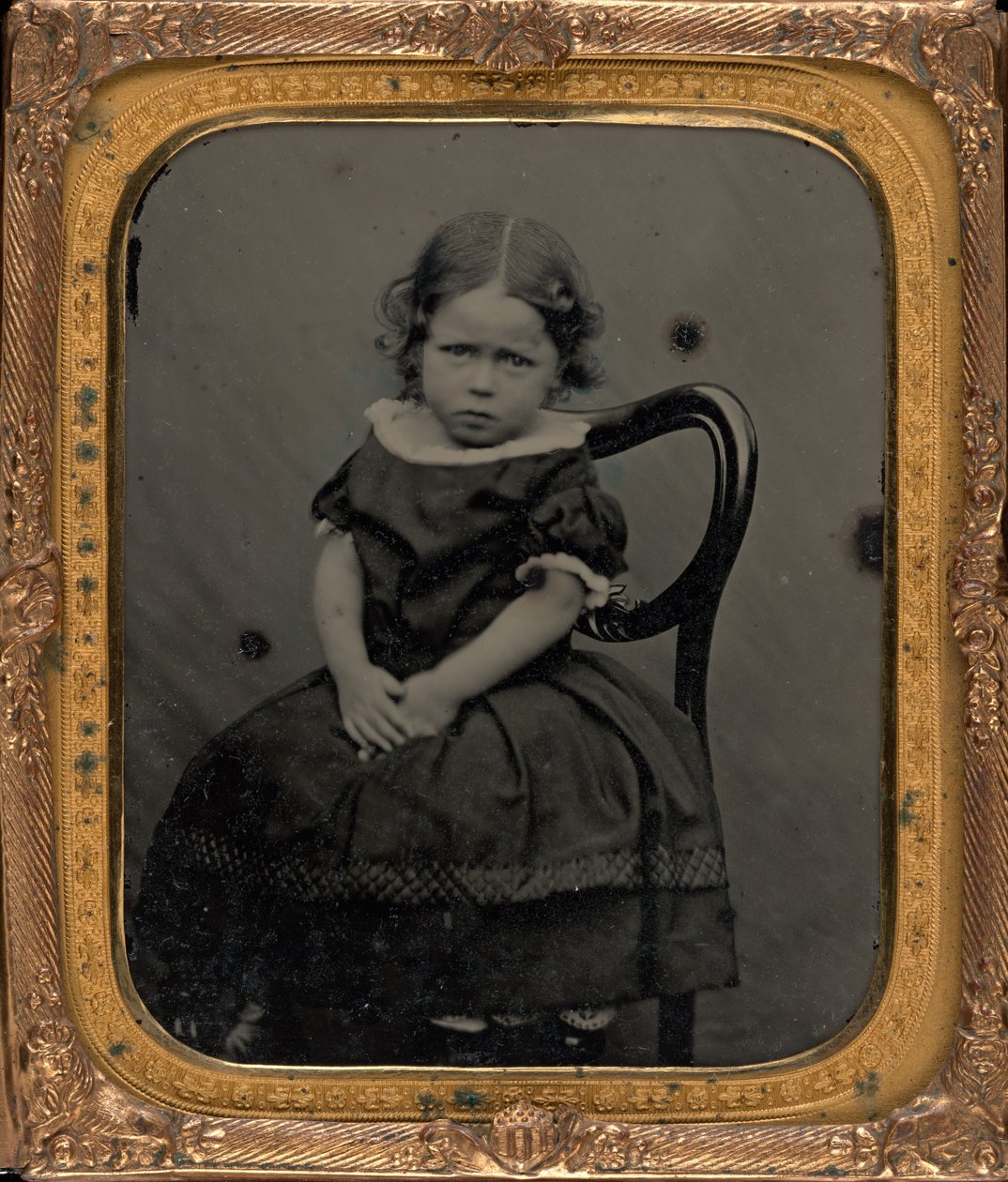 少女の肖像,c.1855年（写真） 作： イギリスの写真家