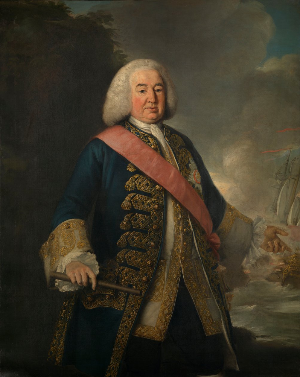 ウィリアム・ローリー提督（1690年頃～1768年） 作： ブリティッシュスクール