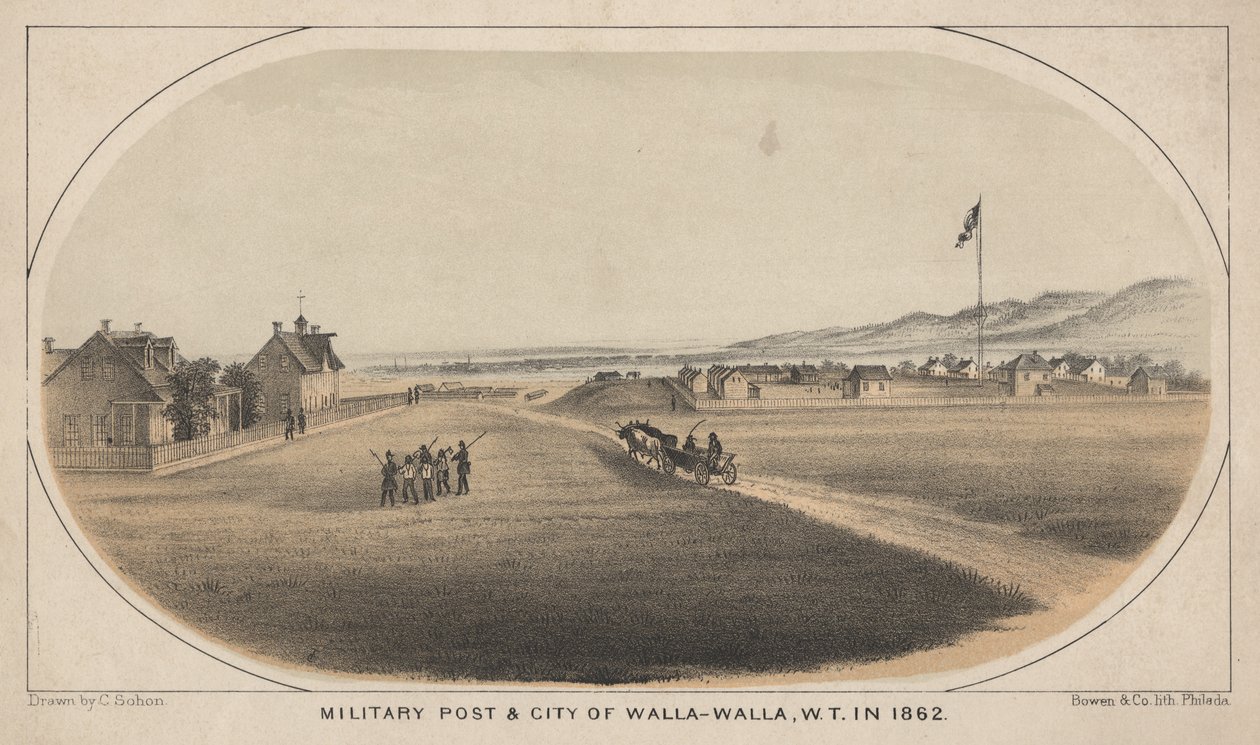 1862年、1863年、ミリタリーポストとワラワラ市、WT 作： C.ソホン