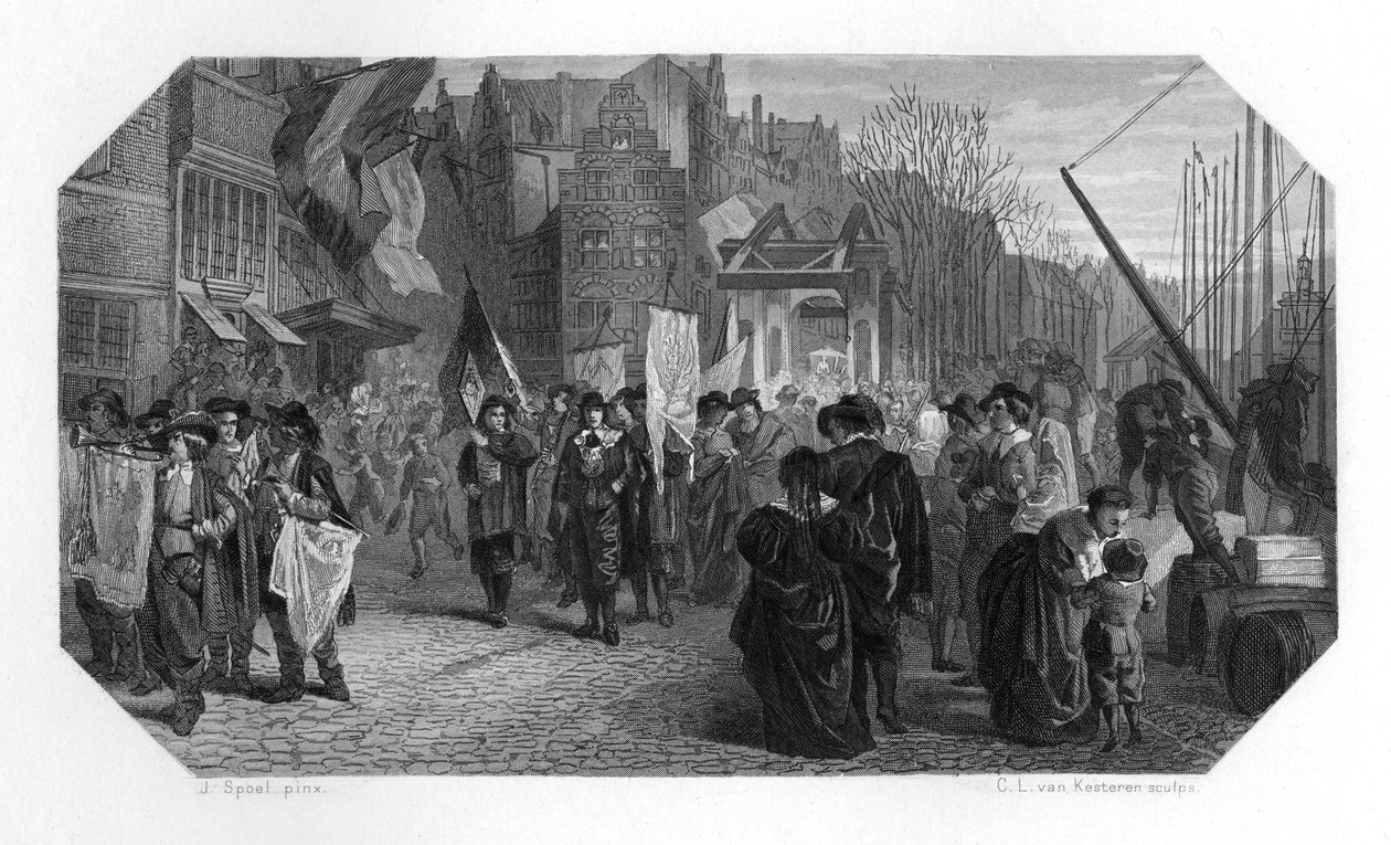 Rederijkers、ロッテルダム、オランダ、1642 c1870 作： ドメニコ・デル・バルビエレ