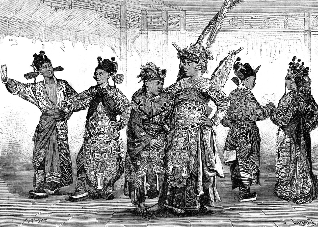 中国の悲劇俳優、19世紀 作： C.ラプランテ
