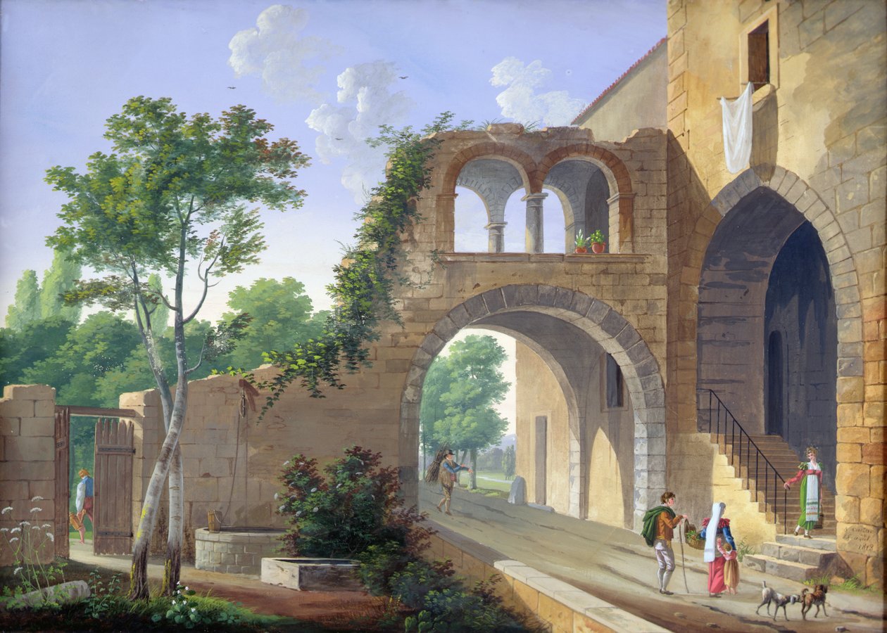 1813年のイタリアの田舎の風景 作： カイザック